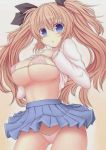  anime bra breasts ecchi panties skirt skirt_lift 