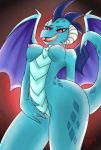  1girl 1girl 2016 anthro anthrofied areola blue_scales breasts digital_media_(artwork) dragon drooling friendship_is_magic furry gradient_background high_res masturbation membranous_wings mina-the-pie my_little_pony nipples nude open_mouth portrait princess_ember_(mlp) pussy pussy_juice red_eyes saliva scales scalie simple_background three-quarter_portrait tongue tongue_out vaginal vaginal_masturbation wings 