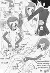  bottomless_pit brother_and_sister comic digimon digimon_queen flat_chest gatomon hairless_pussy incest kari_kamiya monochrome taichi_yagami 