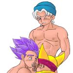  3boys blush chamoro dragon_quest_vi yaoi hero human male male_only multiple_boys muscle nude oral penis terry 