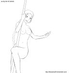  avatar:_the_last_airbender dk_studios female katara monochrome solo stripper stripper_pole 
