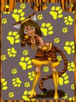 black_eyes breasts brown_hair brown_skin cartoon_network courtney_(tdi) dark-skinned_female drago-flame freckles hourglass_figure latina navel short_hair thick_ass thick_legs thick_thighs total_drama_island