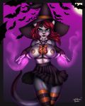  1_girl anthro areola big_breasts bourbon_(artist) breasts clothes furry looking_at_viewer magic mammal mouse nipples pussy rodent solo wide_hips witch_hat xxmteexx 