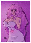  big_breasts breasts cartoon_network cleavage innocenttazlet milf pink_eyes pink_hair rose_quartz rose_quartz_(steven_universe) steven_universe 