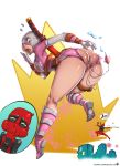  ass bent_over breasts breasts_out deadpool gwen_poole gwenpool marvel mask pussy sword torn_clothes vibrator weapon 