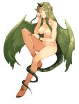 1girl anklet black_nails bracelet breasts brozoco censored circlet convenient_censoring convenient_leg dragon_tail fingernails fire_emblem fire_emblem_echoes:_shadows_of_valentia fire_emblem_gaiden full_body green_eyes green_hair hair_wings hand_on_own_face hand_on_own_leg high_resolution horns jewelry leg_lift long_hair looking_at_viewer medium_breasts mila_(fire_emblem) nail_polish navel nintendo nipples nude pointed_ears sharp_fingernails sharp_nails sharp_toenails simple_background single_horn sitting tail tail_wrap toenails very_high_resolution very_long_hair white_background wings