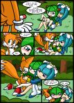  2girls ass comic cosmo_the_seedrian galaxina_the_seedrian miles_&quot;tails&quot;_prower multiple_tails penis penis_in_pussy pussy sega sonic sonic_(series) sonic_x tagme tail text vaginal_penetration 