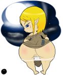  anus ass blonde_hair blue_eyes bluelimelight looking_back mila_(the_wind_waker) pussy the_legend_of_zelda the_wind_waker 