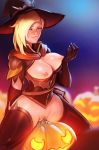 1_girl 3d 3d_(artwork) activision alternate_costume angela_ziegler areola big_breasts blizzard_entertainment blonde_hair blue_eyes breasts cleavage masturbation mercy_(overwatch) nipples overwatch pumpkin_earrings pussy pussy_juice raunchyninja_(artist) stockings witch witch_hat witch_mercy_(overwatch)