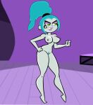  big_breasts blue_hair breasts danny_phantom ember_mclain ghost ghost_girl nude pizzalazerbot pussy 