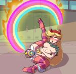  big_breasts breasts clitoris isshadow masturbation nipples pussy pussy_juice rainbow rainbow_pattern star star_butterfly star_vs_the_forces_of_evil striped wand 