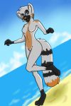 1girl beach cherryvimto female_only full_body furry kinpo ocean outside tagme