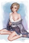  1girl breasts nipples shiori teen whiskypaint_(artist) 