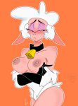  anthro bell bell_collar blush breasts cow_bell cowbell crossed_arms exposed feathers-ruffled furry lamb leggy_lamb nude perky_breasts sheep shy 