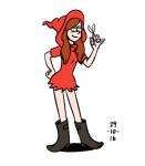  cosplay disney freckles funny gravity_falls halloween hood lhk long_hair looking_down wendy_corduroy witch 