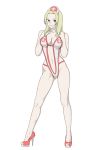  anaxus big_breasts breasts cleavage kaya_(one_piece) nurse nurse_cap nurse_uniform one-piece_swimsuit one_piece swimsuit 