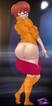  ass big_ass big_breasts breasts dat_ass looking_at_viewer looking_back scooby-doo solo throat_(artist) undressing velma_dinkley 