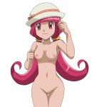aria_(pokemon) ass breasts creatures_(company) edit fair-skinned_female game_freak hat humans_of_pokemon kalos_queen light_pink_lipstick long_hair mascara nintendo nude pink_hair png pokemon pokemon_(anime) pokemon_(game) pokemon_performer_(pokemon_xy) pokemon_xy pussy scarlet_eyes wide_hips