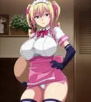  huge_ass huge_breasts mayohiga_no_onee-san_the_animation natsuki_(mayohiga_no_onee-san) tagme tray waitress 