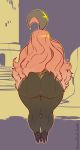  1girl 2016 absurd_res anthro anthrofied ass big_ass clothed clothing gourgeist hair highres live_for_the_funk long_hair nintendo pink_hair pokemon pokemorph rear_view sweater thick_thighs video_games wide_hips yellow_eyes 