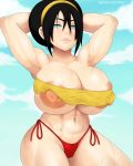  1girl avatar:_the_last_airbender big_breasts big_nipples large_areolae nickelodeon tagme toph_bei_fong ttrop 