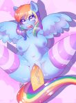  1girl 2016 anthro anthrofied breasts clothed clothing disembodied_penis duo equine eyewear friendship_is_magic furry hair high_res legwear long_hair male male/female mammal multicolored_hair my_little_pony navel open_mouth pegasus penetration penis pussy rainbow_dash rainbow_hair sex solo_focus striped_legwear stripes telltale-sheriff vaginal vaginal_penetration vein wings 