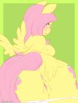  2013 anthro anus breasts fluttershy hensa my_little_pony nipples pink_hair presenting_pussy vagina wings 