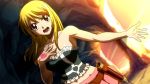  1girl babe big_breasts blonde_hair breasts cleavage fairy_tail hair long_hair lucy_heartfilia strapless 