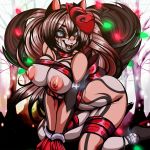  1girl 1girl angel_kryis anthro blush breasts cat crystal-for-ever feline furry glowing glowing_eyes grey_eyes looking_at_viewer mammal nipples nude open_mouth smile tongue 