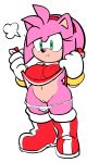  amy_rose anthro black_nose boots breath clothed clothing clothing_lift dress dress_lift dress_up female footwear fur gloves green_eyes hedgehog looking_away mammal navel nipple_bulge panties panties_down partially_clothed pink_fur pussy shoes shortstack simple_background skirt skirt_lift solo sonic_(series) standing underwear undressing white_background 