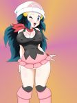  big_breasts breasts cleavage dawn hikari_(pokemon) lupus pokemon pokemon_dppt 