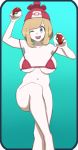  bottomless breasts holding_poke_ball moon_(pokemon) moon_(trainer) nakaba no_panties poke_ball pokemon pokemon_sm tumblr wink 