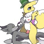  1girl anthro areola breasts canine cowgirl_position digimon digital_media_(artwork) fox furry girl_on_top itsunknownanon male male/female mammal nipples nude olla on_top penetration penis renamon sex smile vaginal vaginal_penetration video_games 