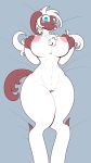  1girl absol anthro anthrofied areola bed big_areola big_breasts big_eyes biped blue_eyes blush breasts clitoris curvy_figure felid furniture genitals hand_on_breast huge_breasts huge_thighs inverted_nipples lying mammal nintendo nipples nude pok&eacute;mon_(species) pokemon pokemorph pussy r-mk shiny_pokemon shy small_waist thick_thighs video_games voluptuous wide_hips 