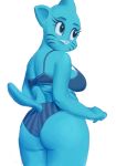  1girl anthro ass blue_fur bra breasts cartoon_network cat clothed clothing exomun feline fur furry looking_up mammal mature_female milf nicole_watterson panties parent pink_nose sideboob the_amazing_world_of_gumball underwear whiskers 