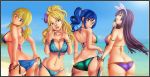  4_girls 4girls bikini fairy_tail jenny_realight juvia_lockser juvia_loxar kagura_mikazuchi lucy_heartfilia series_request twitter 