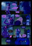 anthro big_breasts blue_hair bottomless breasts comic cum discolored_nipples furry futanari handjob horn long_hair multicolored_hair my_little_pony night_mares_v nude penis pink_hair possession princess_luna purple_hair slypon text topless twilight_sparkle wings