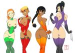  4girls bluntkatana cassidy_(bluntkatana) character_request female_only lineup multiple_girls sunni_(bluntkatana) tagme 