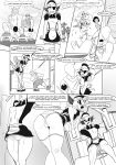 alphys alphys_(undertale) anthro asgore_dreemurr ass background_character black_and_white bratty_(undertale) butt claws comic comic_page comic_panel embarrassed eyepatch faceless_character faceless_male female female_anthro fish fish_girl fitness_center glasses human humiliated lizard lizard_girl maid_outfit maid_uniform male marine monster monster_girl panties papyrus papyrus_(undertale) reptile reptile_girl sans sans_(undertale) scalie skeleton slit_pupils thighhighs treadmill undertale undertale_(series) undyne upskirt video_games workout