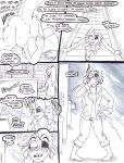 2girls alphyne alphys alphys_(undertale) anthro anthro_only black_and_white claws comic comic_page comic_panel duo eyepatch female female_anthro female_only fish fish_girl glasses implied_masturbation lizard lizard_girl marine monster monster_girl naked nude reptile reptile_girl scalie slit_pupils undertaild undertale undertale_(series) undyne video_games