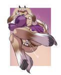  1girl 1girl anthro big_breasts blush bovid breasts caprine clothing curvaceous fingering furry goat lavenderpandy mammal masturbation nipple_outline open_mouth pussy pussy_juice sheer_clothing thick_thighs translucent transparent_clothing vaginal vaginal_fingering 