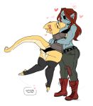  2d 2d_(artwork) 2girls alphys alphys_(undertale) anthro anthro_only blue_body blue_skin breasts canon_couple couple digital_media_(artwork) duo female female_only fish fish_girl glasses hugging legwear lizard lizard_girl long_tail monster monster_girl non-mammal_breasts red_hair reptile reptile_girl scalie tail undertale undertale_(series) undyne video_game_character video_games white_background yellow_body yellow_skin yuri 