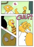 1girl alphys alphys_(undertale) anthro anthro_only claws doctor duo glasses lab_coat lizard lizard_girl monster monster_girl monster_kid onomatopoeia reptile reptile_girl scalie undertale undertale_(series) video_games vore yellow_body yellow_skin