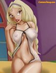  1girl blonde_hair breasts cartoonvalley.com diaspro female helg_(artist) no_panties see_through winx_club 