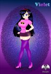  big_breasts breasts disney smile the_incredibles vampirefoxys vampirefoxys_(artist) violet_parr 