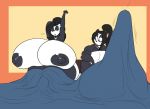  1girl anthro bear big_breasts breasts duo erection furry huge_breasts hyper hyper_breasts hyper_penis kaboozle male male/female mammal muscular nude obese overweight panda penis sitting 
