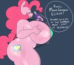  1girl anthro areola big_breasts breasts earth_pony english_text equine fan_character friendship_is_magic furry horse huge_breasts hugtastic_pinkie_pie mammal my_little_pony pinkie_pie_(mlp) pony sideboob somescrub text 