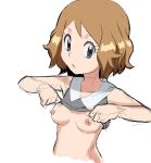  pokemon pokemon_xy serena serena_(pokemon) shirt_lift short_hair tagme twitter 