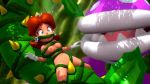  1girl blue_eyes bondage breasts crown earrings female female_human flower_earrings gloves human naked_gloves no_bra no_panties nude outdoor outside plant princess_daisy restrained sound super_mario_bros. webm white_gloves 