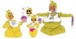  3_girls chica_(fnaf) five_nights_at_freddy&#039;s toy_chica whitered_chica 